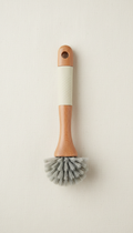 Ergonomic dish brush with comfort grip handle